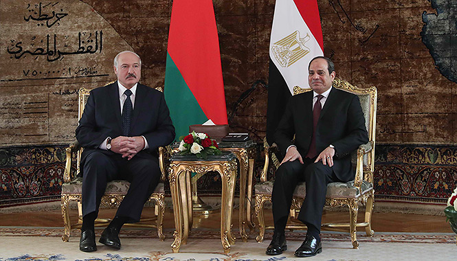 Александр Лукашенко и Абдель Фаттах аль-Сиси
