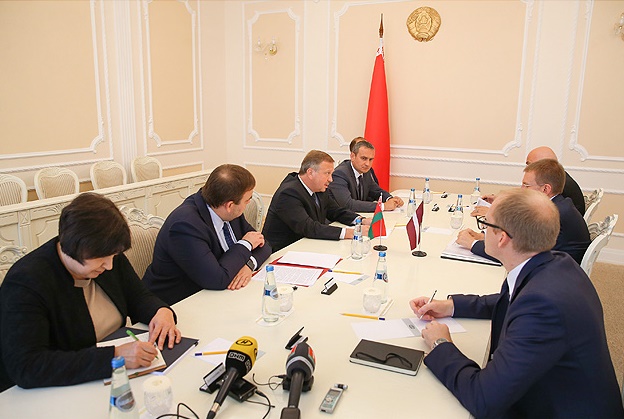 Встреча Премьер-министра Беларуси Андрея Кобякова с Министром иностранных дел Латвии