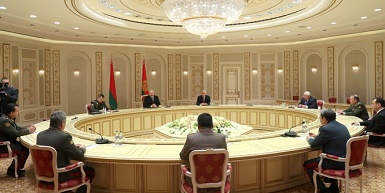 Встреча Александра Лукашенко с руководителями оборонных ведомств государств – членов ОДКБ