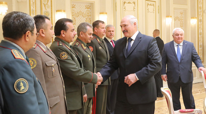 Встреча Александра Лукашенко с руководителями оборонных ведомств государств – членов ОДКБ