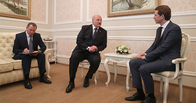 Встреча Александра Лукашенко с Министром иностранных дел Австрии Себастьяном Курцем