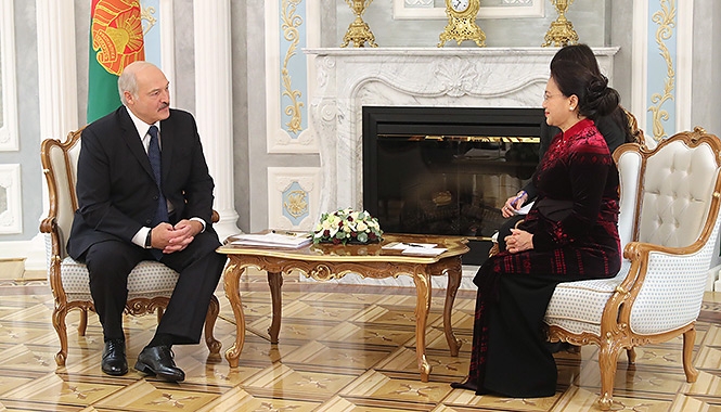 Встреча Президента Беларуси с Председателем Национального собрания Вьетнама Нгуен Тхи Ким Нган
