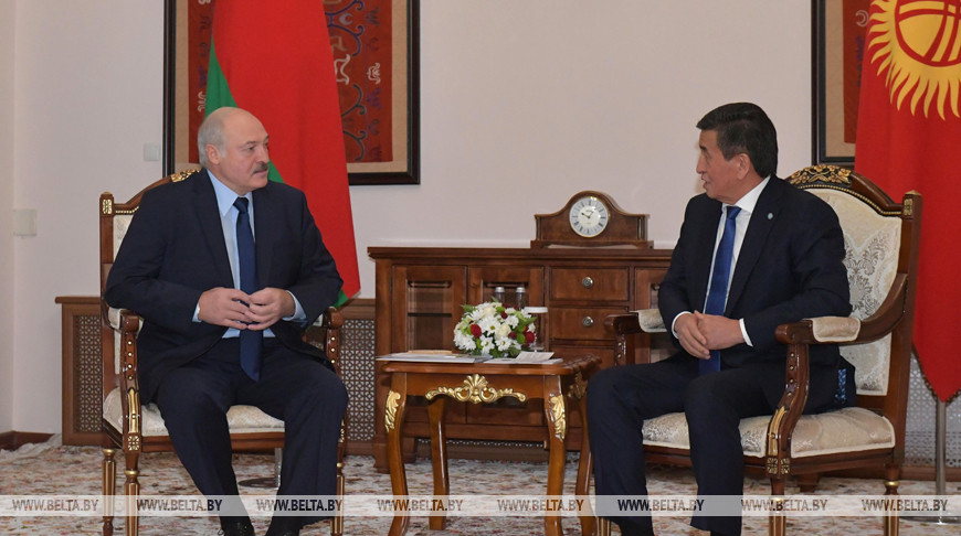 Встреча Александра Лукашенко с Президентом Кыргызстана Сооронбаем Жээнбековым