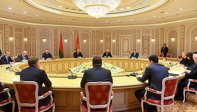 Встреча Александра Лукашенко с губернатором Калининградской области России Антоном Алихановым