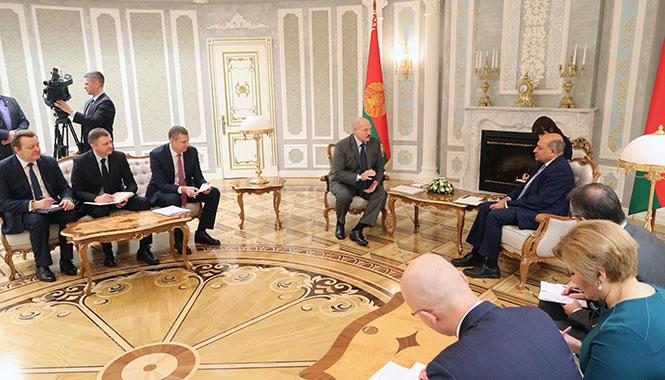 Встреча Александра Лукашенко с президентом ЕБРР Сумой Чакрабарти