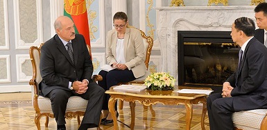 Александр Лукашенко и Чан Чжэньмин