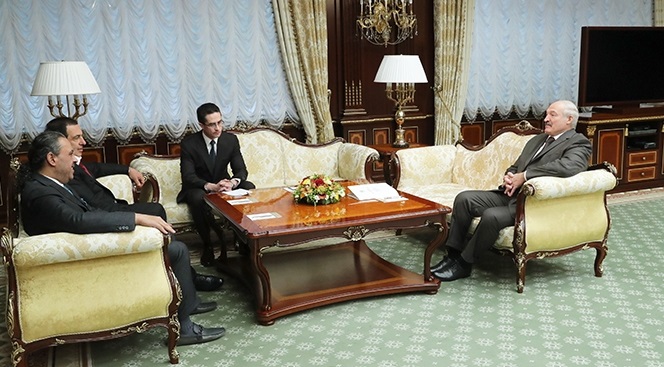 Александр Лукашенко и шейх Ахмад аль-Фахад аль-Сабах