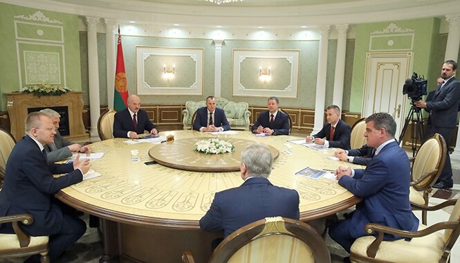Встреча Александра Лукашенко с председателем совета директоров и владельцем группы компаний «Штадлер»