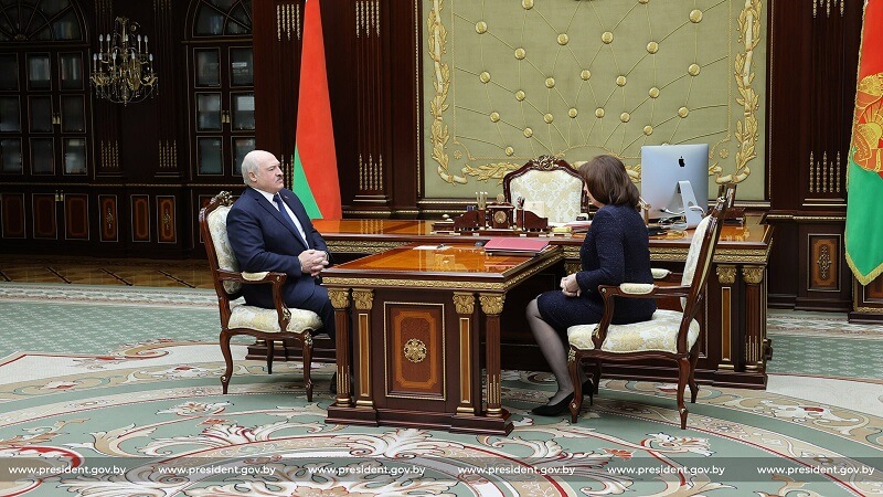 Встреча Александра Лукашенко с Председателем Совета Республики Национального собрания Натальей Кочановой 