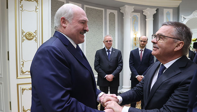 Александр Лукашенко и Рене Фазель