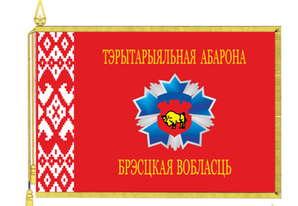 Сцяг тэрытарыяльнай абароны Брэсцкай вобласці