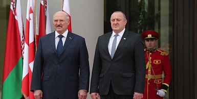 Александр Лукашенко проводит переговоры с Президентом Грузии Гиоргием Маргвелашвили