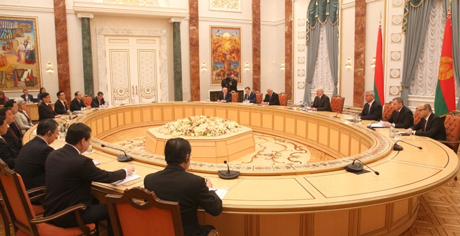 Встреча Александра Лукашенко и Чжан Дэцзяна