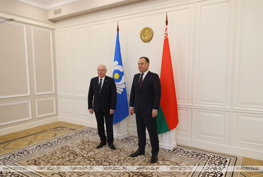 Роман Головченко и Сергей Лебедев обсудили предстоящее заседание Совета глав правительств СНГ