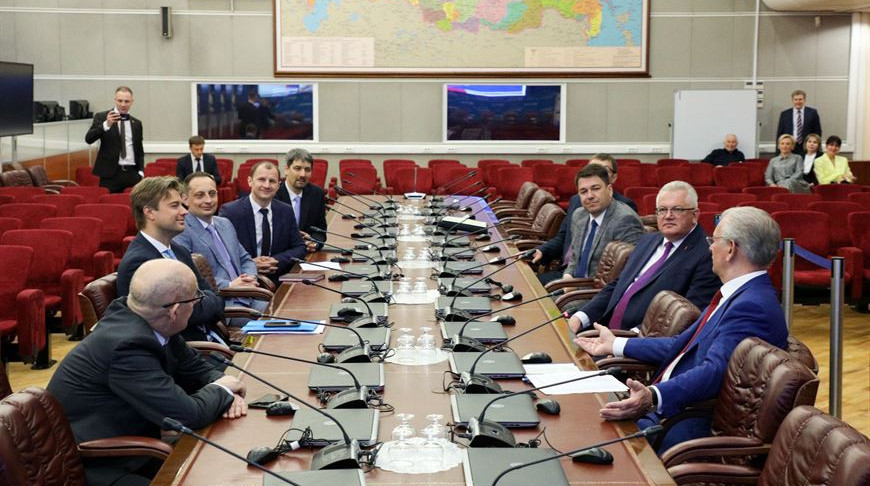 Белорусская делегация во главе с Председателем ЦИК Игорем Карпенко посетила Общественную палату Российской Федерации