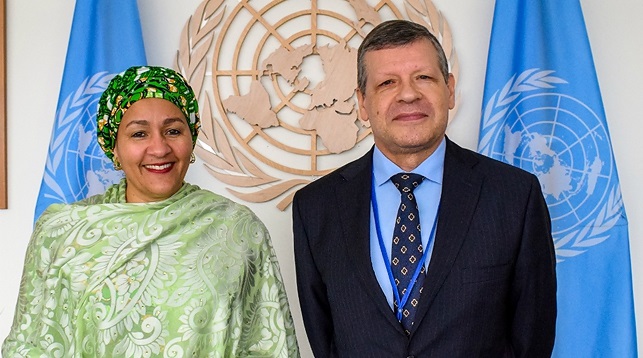 Амина Мохаммед и Валентин Рыбаков